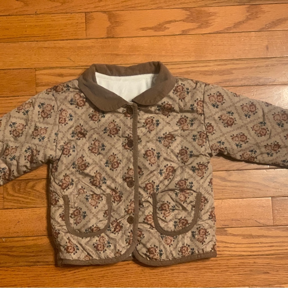 Vintage Floral Coat 3T